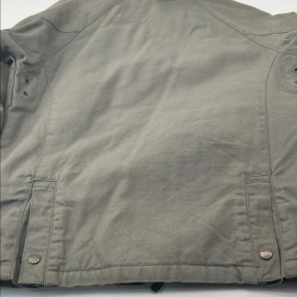 GAP Kids Gray Military Jacket with Brown Collar